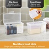 image:imageBostitch Konnect Storage Containers with Lids Office Organizer Clear Plastic Box Stackable for Index Cards Labels 1 Qt 3 Pack3Pack