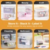 image:imageBostitch Konnect Storage Containers with Lids Office Organizer Clear Plastic Box Stackable for Index Cards Labels 1 Qt 3 Pack6Pack