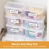 image:imageBostitch Konnect Storage Containers with Lids Office Organizer Clear Plastic Box Stackable for Index Cards Labels 1 Qt 3 PackSingle