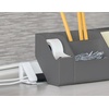 image:imageBostitch Office 5Piece Desktop Organizer Kit Includes Cable Management Rail Charging Phone Dock Tape Dispenser Sticky Notes Storage Bin Gray KTCKIT1Gray Small